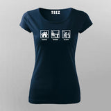 Home Work Sleep T-Shirt For Women