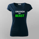 Buy Unleash the Beast Gym T-Shirt For Women