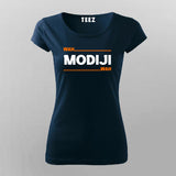 Wah Modiji Wah Hindi Meme T-shirt For Women