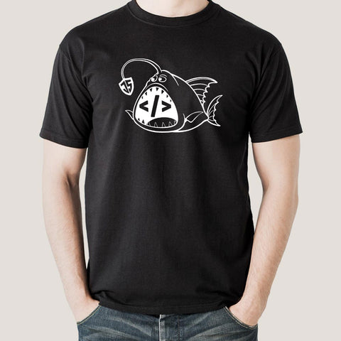Angular Angler JS T-Shirt - Hooked on Coding