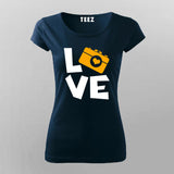 I Love Camera T-Shirt For Women
