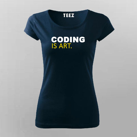 Coding Is Art Programmer T-Shirt For Women Online