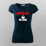 Coders Run On Java  T-Shirt For Women