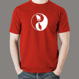 Yin Yang Dog And Cat T-Shirt For Men