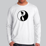 Yin Yang Dog And Cat T-Shirt For Men