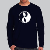 Yin Yang Dog And Cat T-Shirt For Men