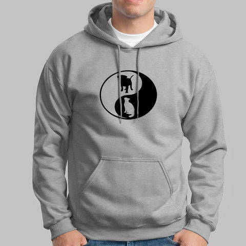 Yin Yang Dog And Cat Hoodies For Men Online India