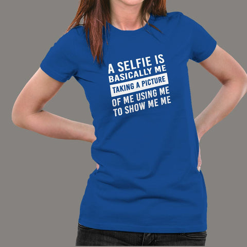 Swami Nithyananda Funny Selfie Definition T-Shirt For Women Online India