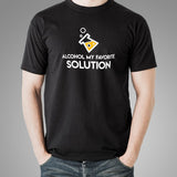 Alcohol My Favorite Solution T-Shirt India