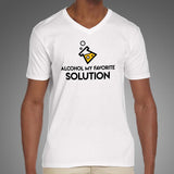 Alcohol My Favorite Solution V Neck T-Shirt Online