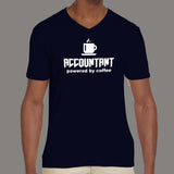 Accountant Powered By Coffee V Neck T-Shirt For Men Online India