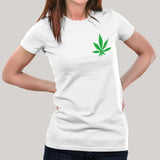 Addicted to Weed Chest Logo Women's T-shirt
