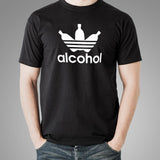 Adidas Parody Funny Alcohol T-Shirt For Men Online India