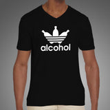 Adidas Parody Funny Alcohol V Neck T-Shirt Online India