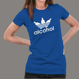 Adidas Parody Funny Alcohol T-Shirt For Women Online India