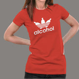 Adidas Parody Funny Alcohol T-Shirt For Women