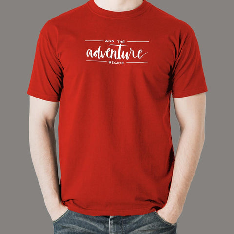 And The Adventure Begins T-shirt For Men Online India