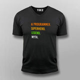 Buy This A Programmer, Superhero, Legend, Myth V Neck T-shirt For Men
