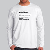 Algorithm Definition Funny Programming Definition Full Sleeve T-Shirt For Men Online India