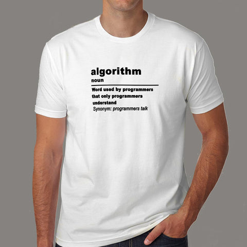 Algorithm Definition Funny Programming Definition T-Shirt For Men Online India