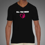 Love And A Pet Animal V Neck T-Shirt India