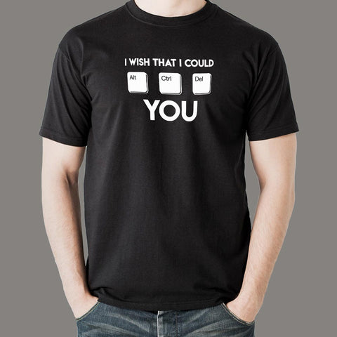 Witty Tech Humor - 'Alt Ctrl Del You' Men's Cotton Tee