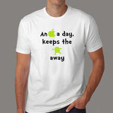 An Apple A Day Keeps The Android Away Funny Quotes T-Shirt For Men Online