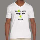 An Apple A Day Keeps The Android Away Funny Quotes V Neck T-Shirt For Men Online