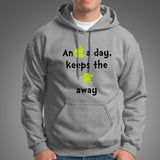 An Apple A Day Keeps The Android Away Funny Quotes Hoodies For Men India