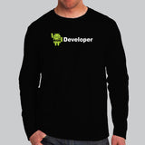 Android Developer Full Sleeve T-Shirt for Men Online India