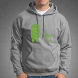 Android Peeing on Apple Men's Hoodie Online India