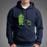 Android Peeing on Apple Hoodie & Full Zip Hoodie for Men