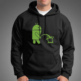 Android Peeing on Apple Men's Hoodie India