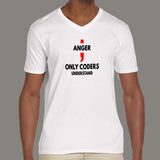 Anger Only Coder Understand Geek V Neck T-Shirt For Men Online India