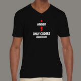 Anger Only Coder Understand Geek V Neck T-Shirt For Men India