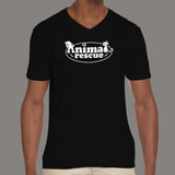 Animal Rescue V Neck T-Shirt For Men Online India