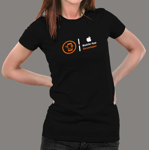 Apple Mobile App Developer Profession T-Shirt For Women Online India