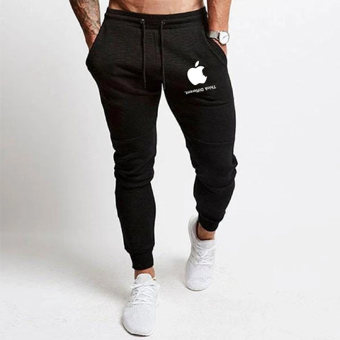 Apple Think Different Casual Joggers With Zip For Men