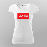 Ride in Style with Our Women's Aprilia T-Shirt