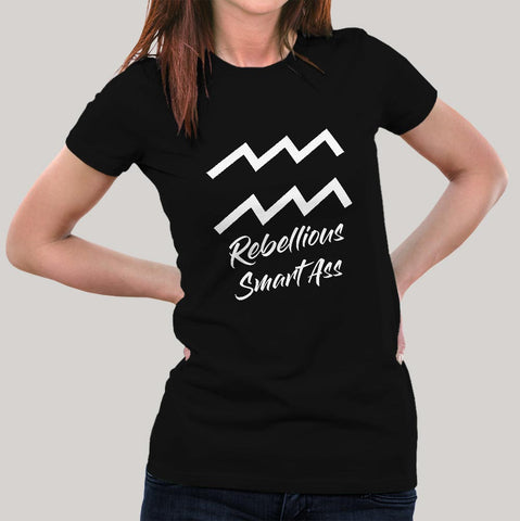 Aquarius Zodiac Sign T-shirts For Women India