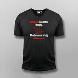 Attitude is a little thing that makes a big difference Attitude V-neck T-shirt For Men Online India
