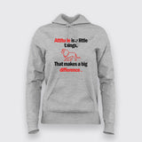 Attitude is a little thing that makes a big difference Attitude Hoodies For Women