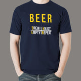 Brew Enjoy Empty Repeat Funny Beer T-Shirt Online India