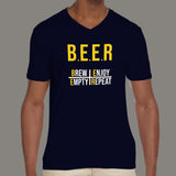 Brew Enjoy Empty Repeat Funny Beer T-Shirt For Men