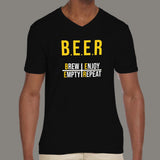 Brew Enjoy Empty Repeat Funny Beer V Neck T-Shirt Online