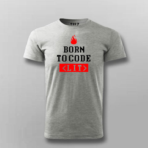 Born To Code <LIT> Programmer T-shirt For Men Online India 