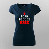 Born To Code <LIT> Programmer T-Shirt For Women