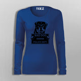 Bad Criminal Rottweiler Dog Police Station Mugshot T-Shirt For Women