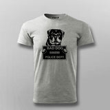 Bad Criminal Rottweiler Dog Police Station Mugshot T-Shirt For Men
