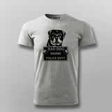 Bad Criminal Rottweiler Dog Police Station Mugshot T-Shirt For Men